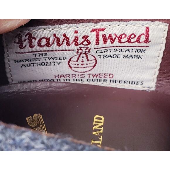 Rare DR. MARTENS HARRIS TWEED 3 Eye Oxford Blue Men's Size US10M/UK9/EUR43 EUC - Picture 3 of 13